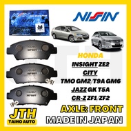 TAIHOAUTO NISSIN Front Brake Pad Honda Insight City Jazz CRZ Brek Pad Depan City Made In Japan