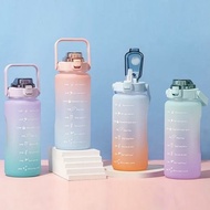 2l Rainbow Drinking Bottle 2L (2000mL Gradation Color Motivation Bottle) - 2 Liter Drinking Bottle -