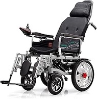 Fashionable Simplicity Electric Wheelchair With Headrest And Flashlight Dual-Use High-Back Lightweight Folding Smart Scooter For The Elderly And The Disabled