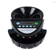 Auto Counting Coin Fault Display Check Mini 300 Coins Restaurant Money Electronic Counter Shop , Euro Self AC 220 V Machine Sorter for Preset Bank Total Digital