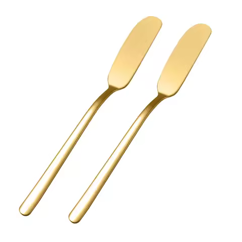 2PCS Butter Knife Stainless Steel Jam Spreader Cheese Cutting Knife Toast Wipe Cream Bread Cream Jam