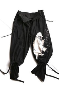 Yohji Yamamoto 山本耀司 -  反轉描繪分層變型褲 下擺調整寬褲 縮口褲 錐形褲
