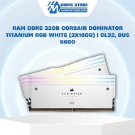 RAM DDR5 32GB CORSAIR DOMINATOR TITANIUM RGB WHITE (2x16GB) | CL32, BUS 6600,