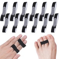 Finger Splint, 12PCS Finger Buddy Straps, Adjustable Buddy tape for Broken Toe, Sprained Fingers Sup
