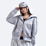 WP COMPANY Hoodie Double Zipper Face Grey WRPLNCO / WP COMPANY