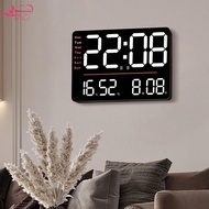 Abbraccia Large Digital Wall Clock LED Wall Clock Humidity Dst with Temperature 12/24H Time Mode wit