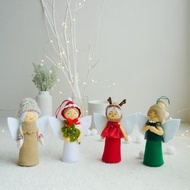 【聖誕節】天使造型裝飾 4件組