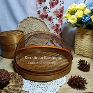 (B118) 30cm Flat Round Serving Cover/Hampers/Gift/Parcel Container/food storage/fruit container/vege