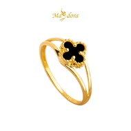 MASDORA 916 Gold Ring Rings Cincin Emas ~ Clover Bajet - Black (EMAS 916/22K)