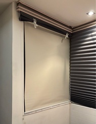 免打孔遮光米色捲簾窗簾 No-drilling Beige Roller Blinds curtain