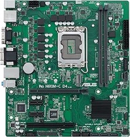 ASUS PRO H610M-C D4-CSM MATX Motherboard, Intel H610, LGA1700, DDR4, PCI 4.0, Intel LAN 1Gb, Realtek