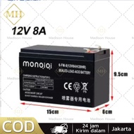 4pcs Aki Sepeda Listrik Satu Set Paket Hemat 12v 12 Ah Vrla Baterai Accu Tangki Alat Semprot Sprayer