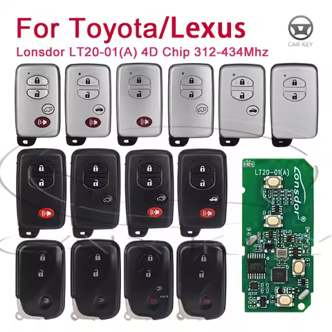 Remote Smart Car Key LT20-01EN PCB Lonsdor Universal For Lexus ES IS LS For Toyota RAV4 Prado Coroll