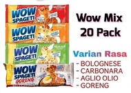 WOW SPAGHETTI Instan 20 Packs Halal 88 grams Carbonara And Bolognese