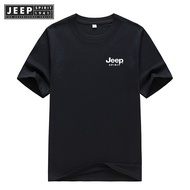 JEEP SPIRIT 1941 ESTD Summer new trendy brand short-sleeved t-shirt mens cotton loose round neck t-s