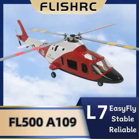 500 Size Agusta A109 Coast Guard RC GPS Helicopter Scale 6CH with L7 Flight Controller RTF Hobby,Out