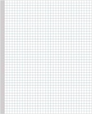 Graph Paper - A4 Grid Paper, 4"x4" Blue Quad Rule, 100Sheets / 200Pages Unpunched Double Sided, 100gsm White Paper, 8.5'' x 11''