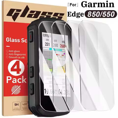 1/2/4PCS 9H Hardness Tempered Glass For Garmin Edge 850/550 Screen Protectors Bicycle GPS Stopwatch 
