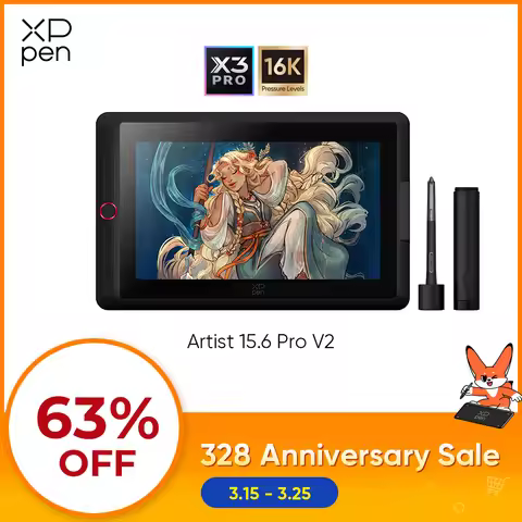 XPPen Artist 15.6 Pro V2 Drawing Tablet 16K Pressure Levels Graphic Monitor Digital Animation Drawin