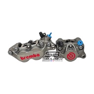 Brembo 4Piston Caliper Right Grey Red logo Brembo 2Piston Caliper