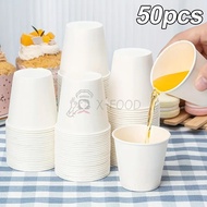 【50pcs】5oz/6oz/7.5oz Disposable White Paper Cup High Quality Water Cup Party Cup Coffee Cup