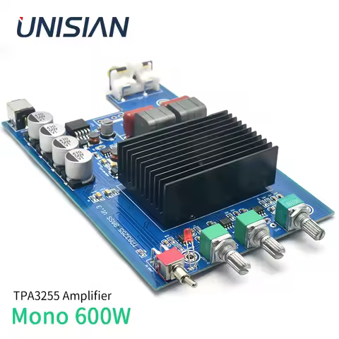 UNISIAN TPA3255 600W Power Amplifier Board Mono Single Channel 600W Mono Bass Digital Low Frequency 
