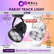 Lampu Spotlight PAR30 Warna Hitam/Putih Lampu Trek PAR30 Track Light Black/White PAR30 Casing E27 Ho