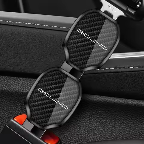 Car Seat Belt Clip Carbon Extender Lock Buckle Plug Car Accessories interior For Baic EVO Beijing BJ