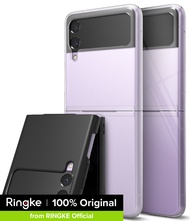 Ringke Slim Case ใช้งานร่วมกับ Samsung Galaxy Z พับ3 Hard Thin Premium PC ลื่น Pad น้ำหนักเบาฝาครอบโทรศัพท์ป้องกันสำหรับ Z Fold3 5G กับสายรัดข้อมือ
