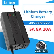 【Li Ion Charger 】48V 60V 72V 5A 8A 10A Ebike Charger With Fan For Electric Bike Bicycle Tricycle Bal
