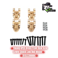 DjRC💢Yikong 4PCS Brass Front Rear Axle Lower Shock Mount Link Rod Mount💢For 1/10 YK4102 YK4103 YK610
