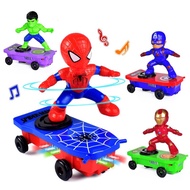 8.5 cm Spider man,Hulk,captain America,iron man Skateboard election toy