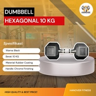 HANOVER FITNESS | Dumbell hexagonal 10kg IMPORT ORIGINAL barbell hexagonal dambel hex