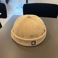 NEXTSG Brimless Hat, Corduroy Solid Color Kids Docker Cap,  C Letter Adjustable Design Warm Fabric H