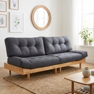 LOFT Living  CLOUDY 3 Seater Japandi Style Solid Wood Frame Easy Clean Sofa-Beige