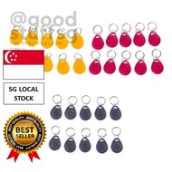 [SG FREE 🚚] 10Pcs EM4305 T5577 duplicator badge copy 125khz rfid tag card key ring