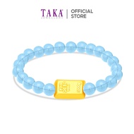 TAKA Jewellery 999 Pure Gold Bar Beads Bracelet
