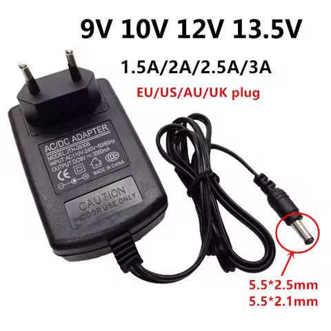 9V 10V 12V 13.5V AC/DC Universal Power Adapter Supply 9 10 12 13.5 Volt Adaptor 1.5A 2A 2.5A 3A Adap
