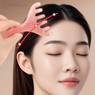 VibeCart‌ Plastic Scalp Massage Comb Bamboo Section Style Meridian Acupressure Hair Care Portable Gu