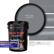18 Liter - LIBERTY GREY EE069906, Easy Paint All Surface for interior & exterior wall, wood and stee