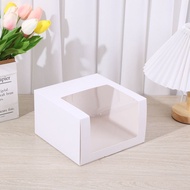Transparent white cake box 23x23x12.5cm