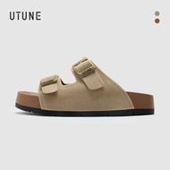 UTUNE Platform Clogs 3cm Slip-On Closed Toe Sandals Arch Support Adjustable Double Strap Non-Slip Co
