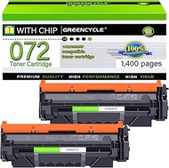 greencycle 2 Pack 072 CRG072 Black Compatible Toner Cartridge Replacement for Canon 072 Use with ima