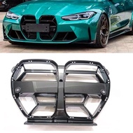 Racing Grills Front Grille For BMW G80 M3 G82 G83 M4 2021 2022 2023 2024 Carbon Fiber Look/Glossy Bl