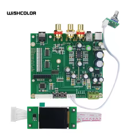 Wishcolor Sky Song ES9038Q2M DAC Board Decoder Board with USB Input Interface Gold-plated RCA