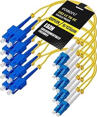 5 Pack OS2 SC to LC Fiber Patch Cable 0.5m（1.6ft） Single Mode Duplex LC to SC Fiber Optical Patch Ca