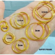 Plain gipsy earrings, titanium