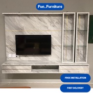 𝗙𝗥𝗘𝗘 𝗜𝗡𝗦𝗧𝗔𝗟𝗟-Modern TV cabinet/7ft/Wall TV Cabinet/Free Installation