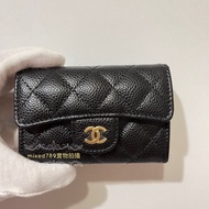 Chanel 經典款 超熱門 黑金牛皮卡包 小皮件 🔥🔥🔥
