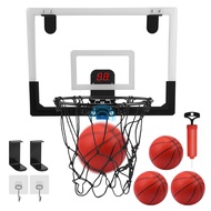 ตะกร้าบาสเกตบอลขนาดเล็กสำหรับเด็กในร่มตะกร้าบาสเก็ตบอลสำหรับห้องมีห่วงซอมมินิ3ลูกพร้อมแผ่นจอแสดงอิเล